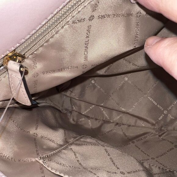 Michael Kors Nicole Blush Suede and Leather Rose Gold Hardware NWT Shoulder Bag - Picture 10 of 14